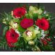 Bouquet rond rouge et vert