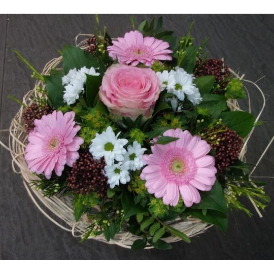 Bouquet cisal blanc et rose