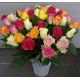 Bouquet de 40 roses multicolore