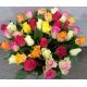 Bouquet de 40 roses multicolore